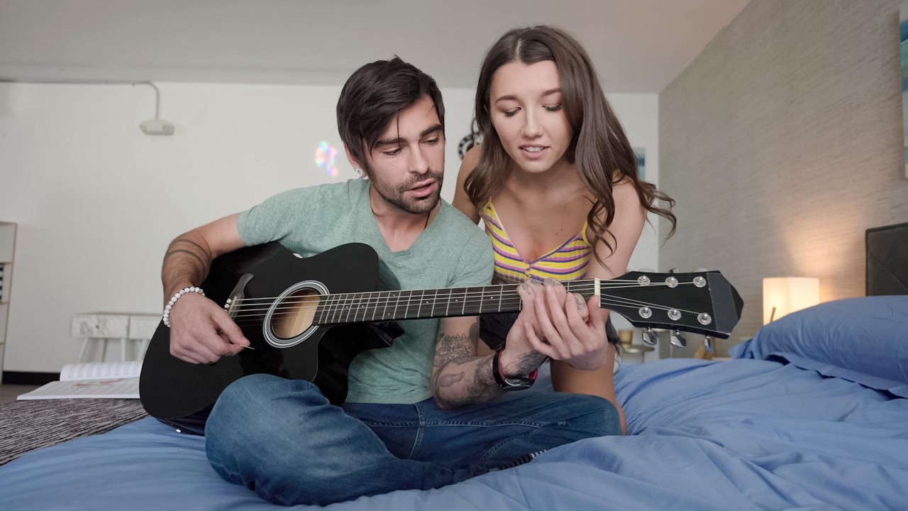 The Best Guitar Teacher – Scene Poster on realitykings with Maya Woulfe, Lucky Fate 