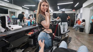 At The Barbershop with Lucky Anne, Parker Ambrose in lpi by MOFOS