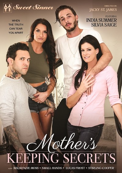 Mother's Keeping Secrets Porn DVD Cover with India Summer, Lucas Frost, Silvia Saige, Small Hands, Stirling Cooper, Mackenzie Moss naked 