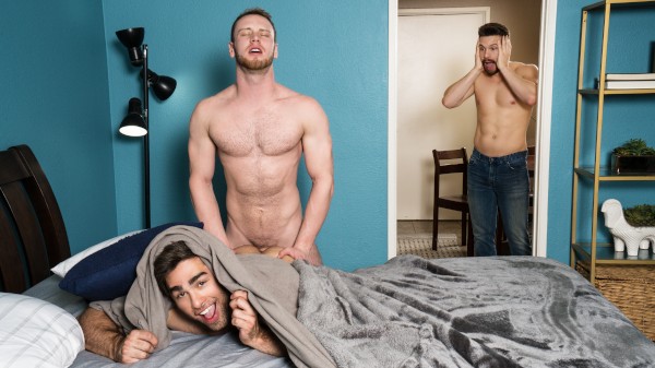 Ass Swap Part 4: Bareback Porn Photo with Brandon Evans, Lucas Leon, Casey Jack naked